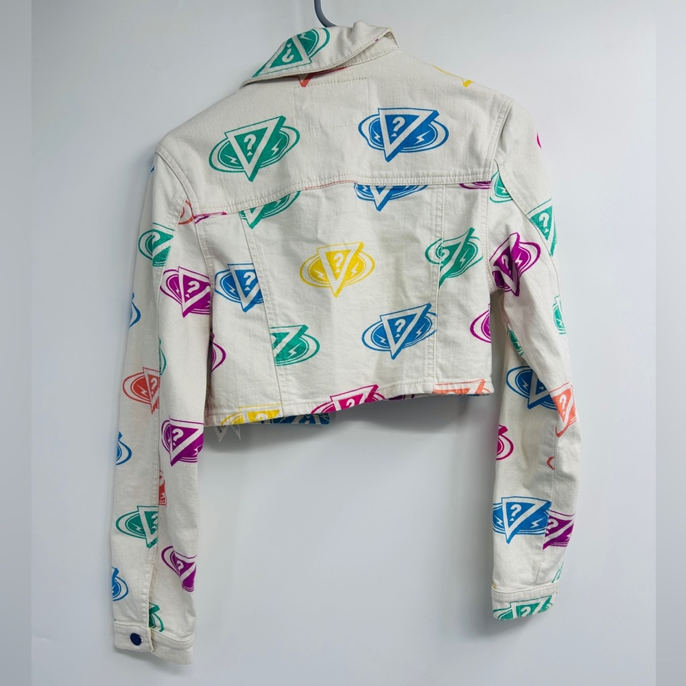 Guess x J. Balvin Y2K, neon graphic print cropped jacket - Picture 2 of 6